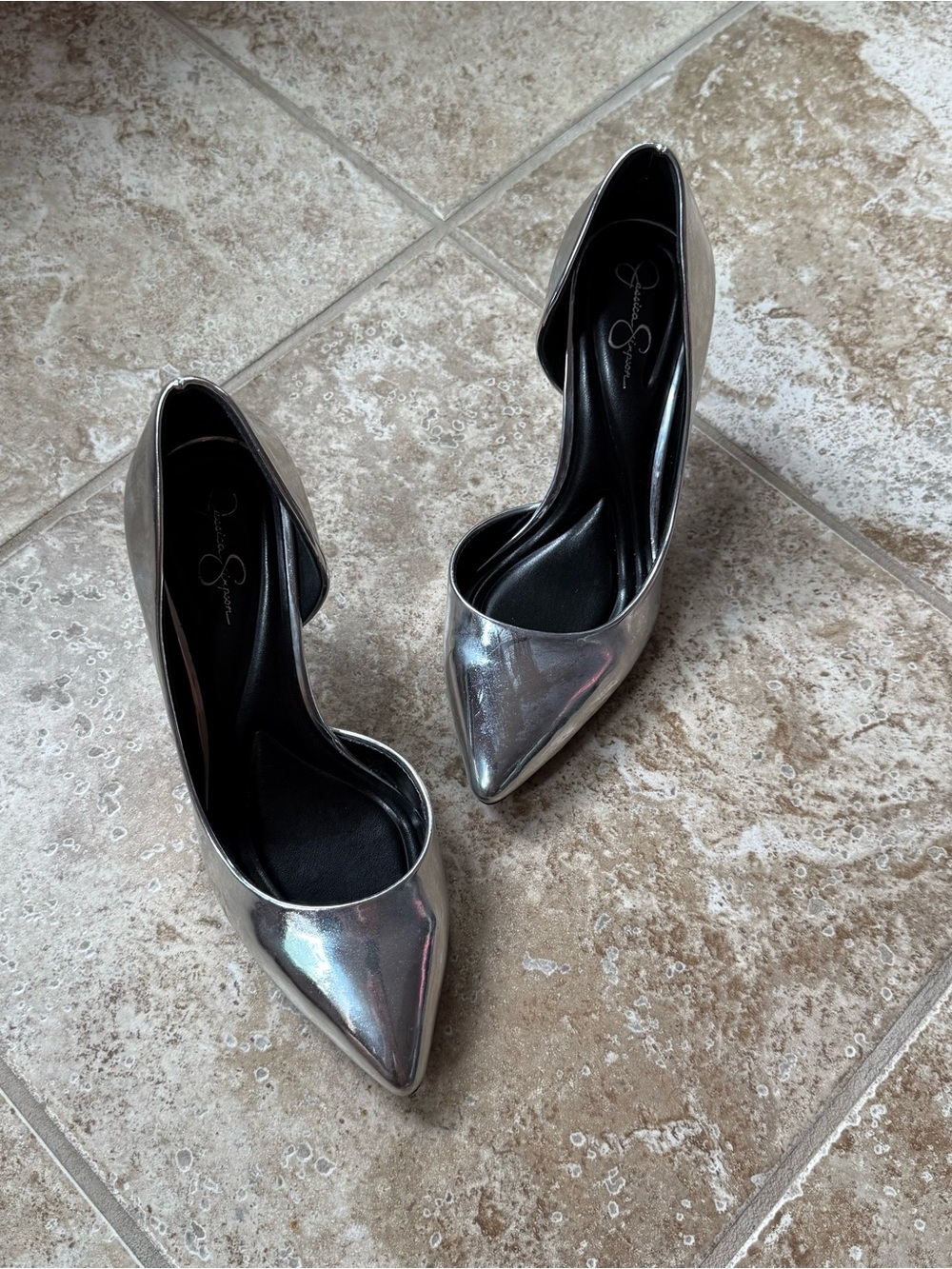 Jessica Simpson Silver Heels